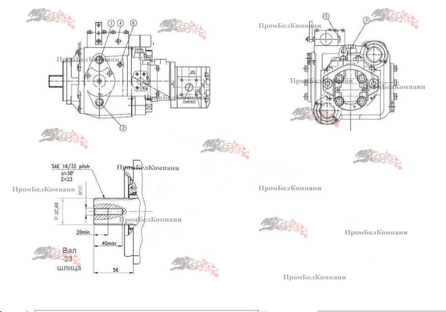 Тандемированний насос PVH 112/MH1 R1D1AA1F16AB GP20N-3R2.5AA4A N (КЗК-12-0601400) для КЗР-10, КЗС-1218, КЗС-10 - фото 2 - id-p215316431