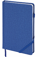 Ежедневник недатированный А5 138x213 мм "Finest" под кожу, резинка, 136 л., синий