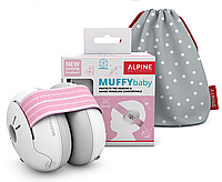 Противошумные наушники Alpine Muffy Baby Pink для младенцев и маленьких детей