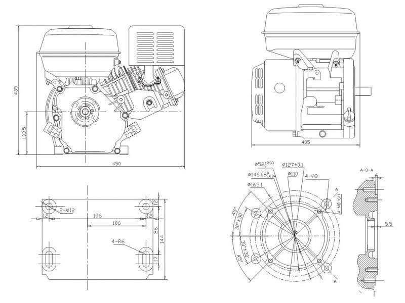 Двигатель Lifan 188F-V(конус 106мм, для генератора) 13лс - фото 5 - id-p181879846