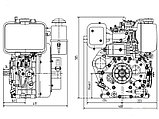 Двигатель дизельный Lifan C192F(вал конус, для генератора) 15лс, фото 3