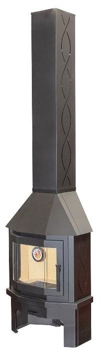 Печь-камин Мюнхен пристенно угловой компакт графит - фото 1 - id-p215319070