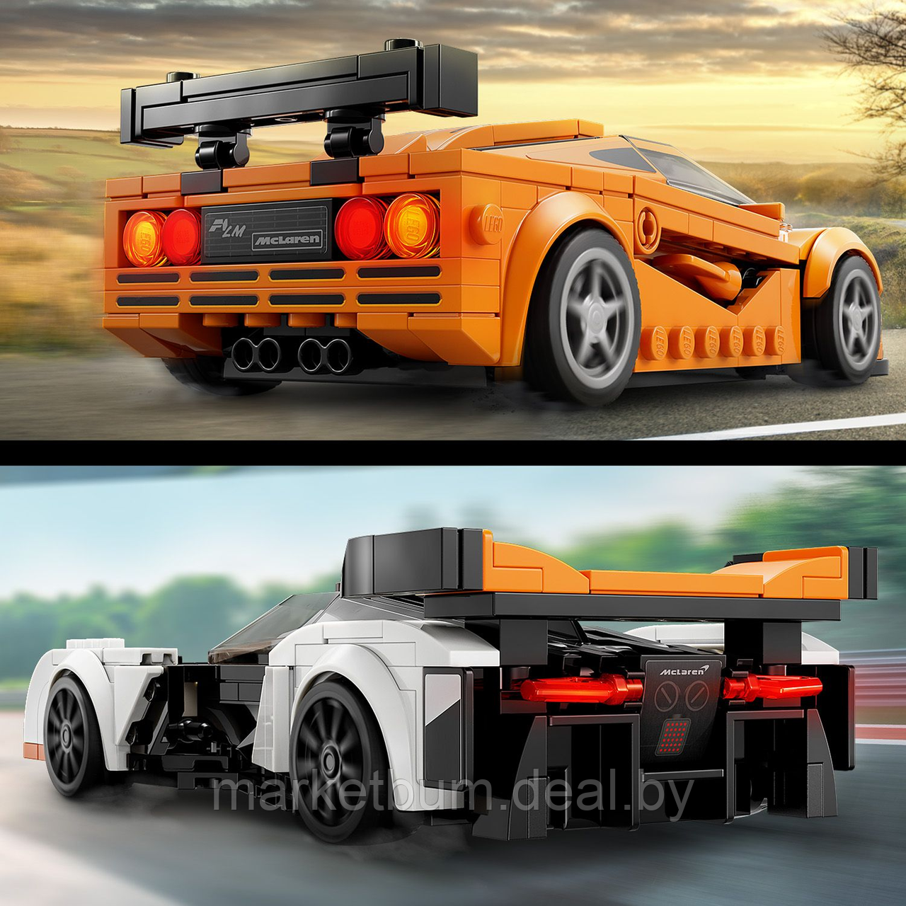 Конструктор LEGO Speed Champions 76918, McLaren Solus GT и McLaren F1 LM. - фото 3 - id-p215319946