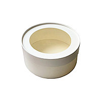 Коробка круглая под зефир, печенье, макароны Белая (РБ, d 160 h 70 мм)