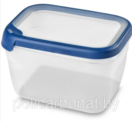 Контейнер для свч прямоугольный Foodkeeper rectangular 2,4L, Прозрачный/ голубой - фото 1 - id-p215283804
