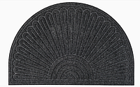 Коврик придверный полукруглый Contours Halfmoon, 60x90см, темно-серый