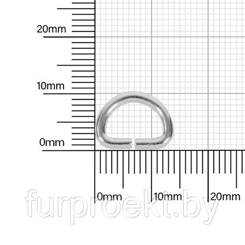 Полукольцо 10х7,5мм (2мм) никель роллинг D - фото 1 - id-p163327625