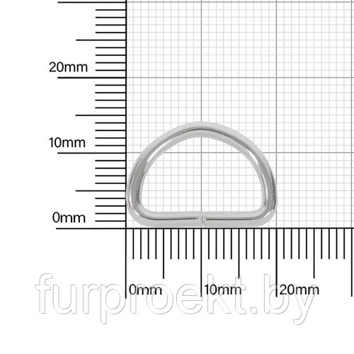 Полукольцо 16х10 мм (2,0мм) никель D - фото 1 - id-p154923600