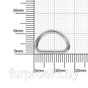 Полукольцо 12х9,2мм (1,88мм) никель роллинг Р