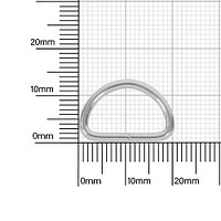 Полукольцо 15х9мм (2,0мм) никель роллинг
