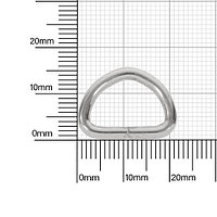 Полукольцо 15х10 мм (2,7мм) никель роллинг