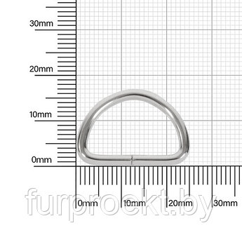 Полукольцо 20х12,3мм (2,4мм) никель роллинг D
