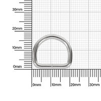Полукольцо 15х13 мм (2,8мм) никель роллинг D
