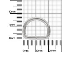 Полукольцо 15х13 мм (2,8мм) никель роллинг