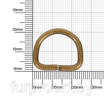 Полукольцо 20х15мм (3мм) антик роллинг D