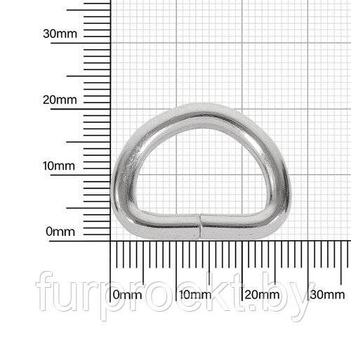 Полукольцо 20х13мм (4мм) никель роллинг D - фото 1 - id-p153886306
