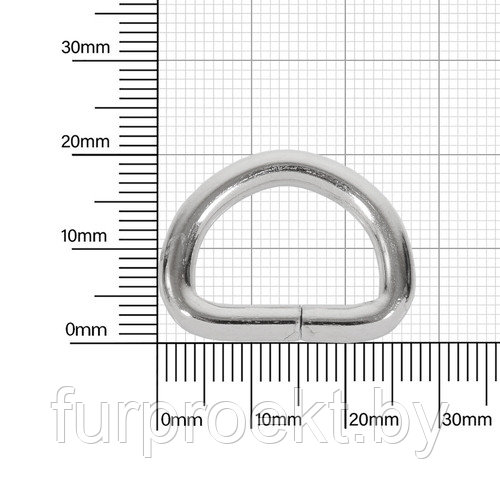 Полукольцо 20х13мм (4мм) никель роллинг