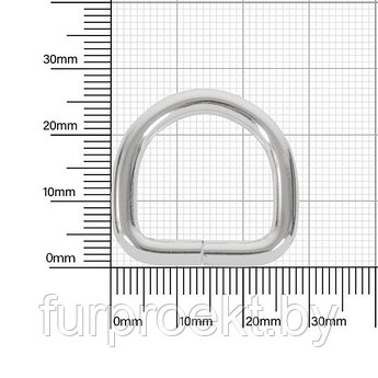 Полукольцо 20х20мм (4мм) никель роллинг D