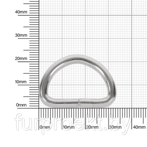 Полукольцо 25х16мм (4мм) никель роллинг