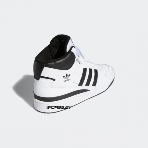 Кроссовки Adidas Forum Mid (White-Black) - фото 3 - id-p215329802