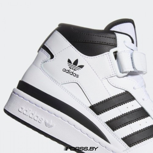 Кроссовки Adidas Forum Mid (White-Black) - фото 5 - id-p215329802