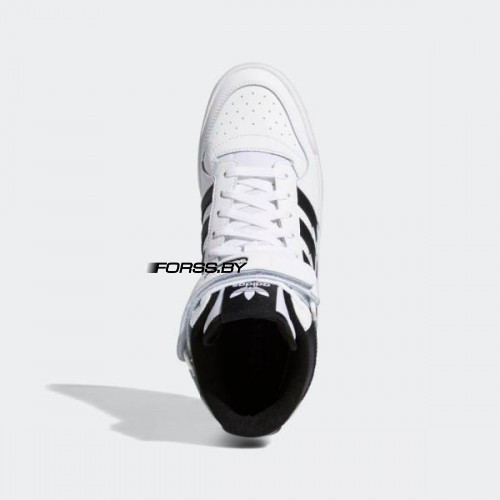 Кроссовки Adidas Forum Mid (White-Black) - фото 7 - id-p215329802