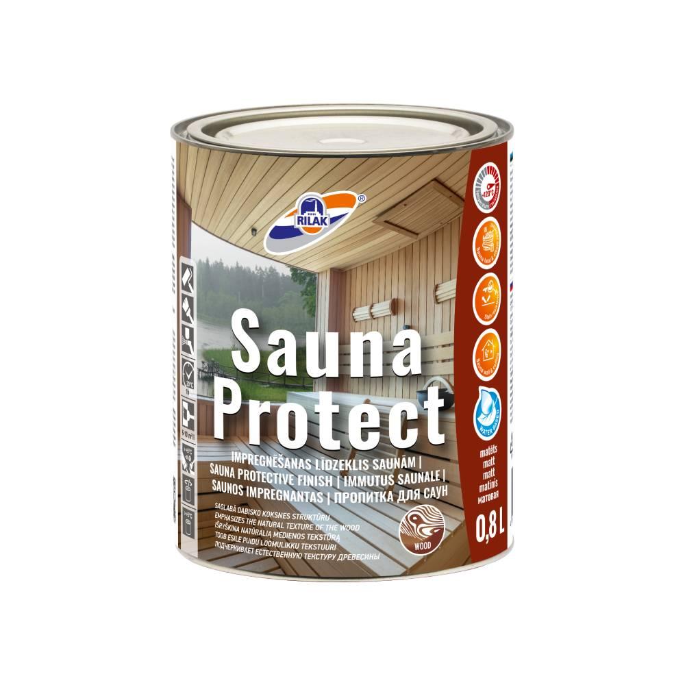 Пропитка для бани и сауны SAUNA PROTECT 0,8л