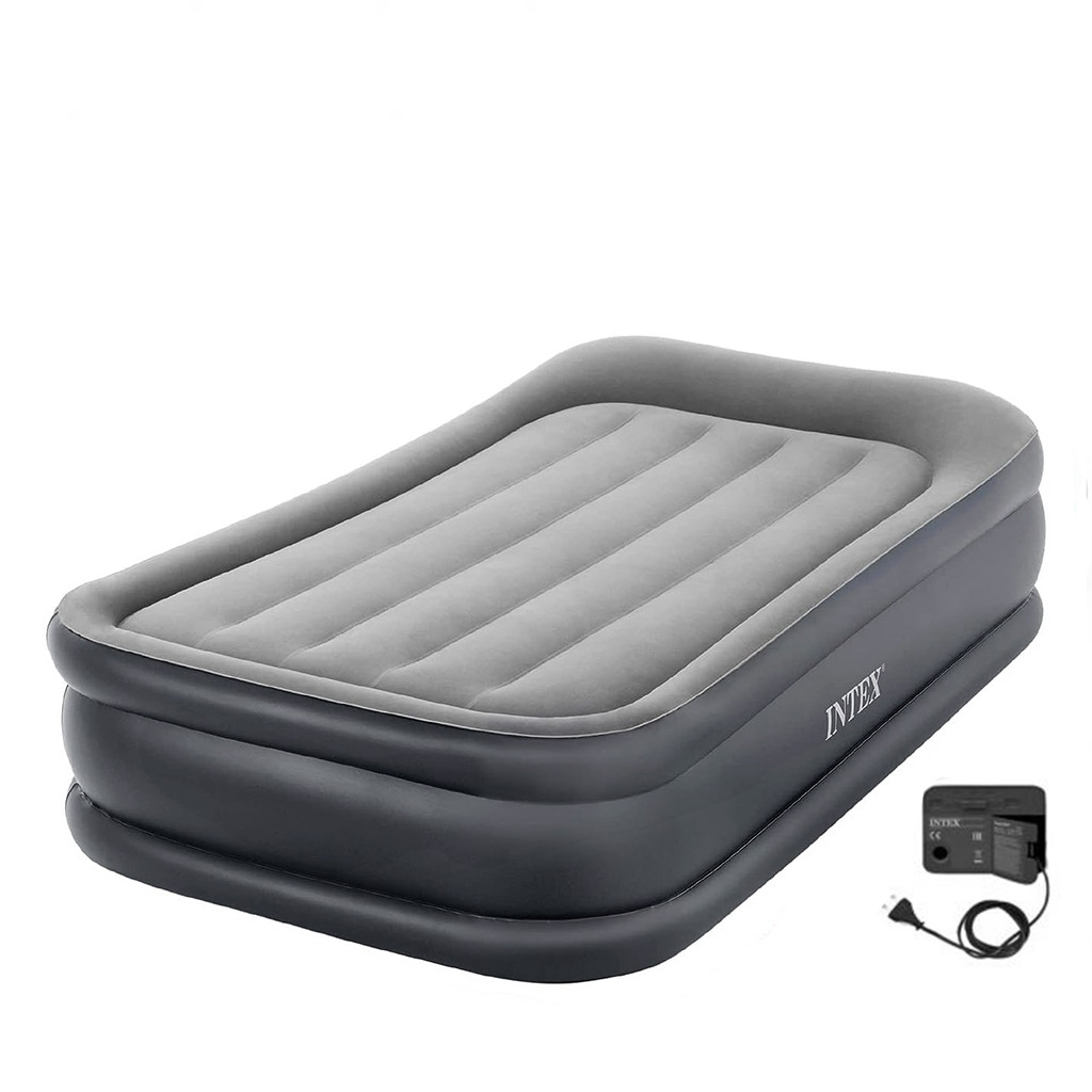 Кровать самонадувная с подголовником Intex Deluxe Pillow Rest, 191*99*42 см (64132NP)