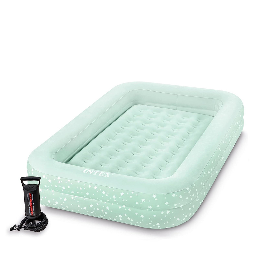 Детский надувной матрас с насосом Intex Kidz Travel Bed Set, 168*107*25 см (66810NP)