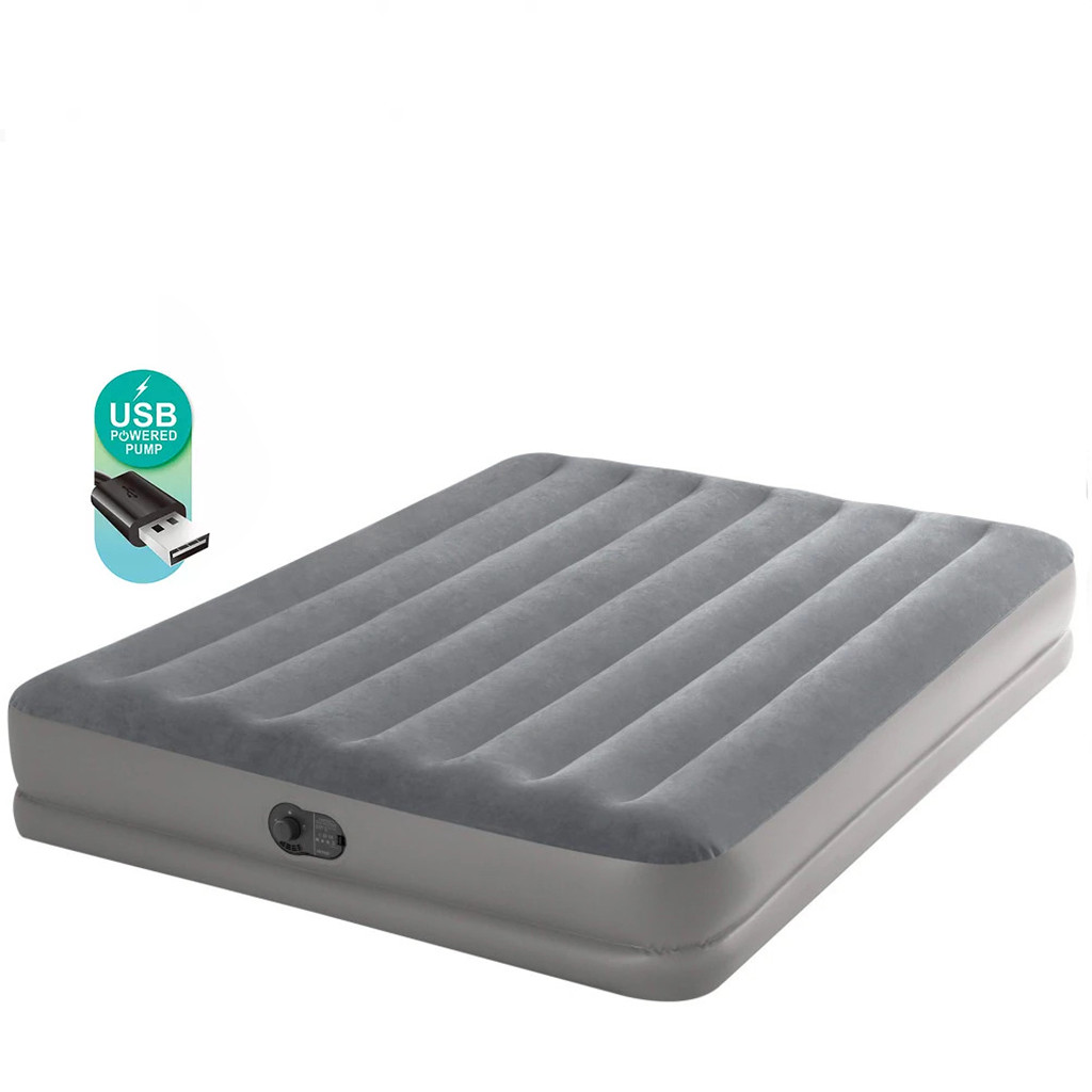 Кровать самонадувная Intex Prestige Mid-Rise USB, 203*152*30 (64114)