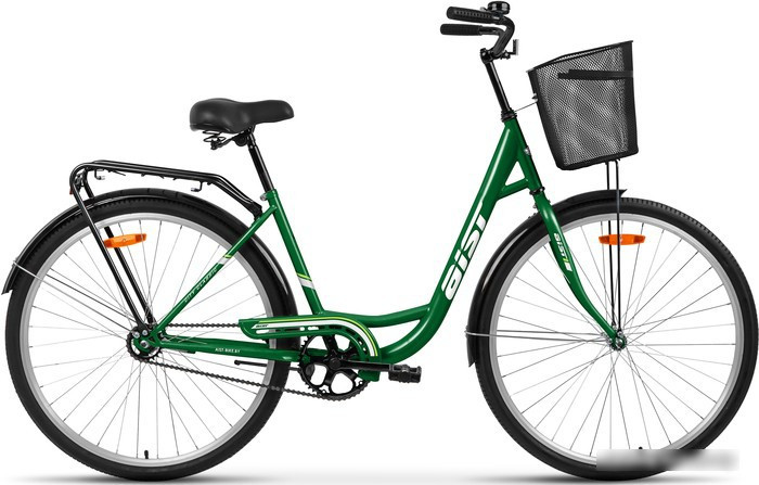 Велосипед AIST 28-245 с корзиной 2022 (зеленый) - фото 1 - id-p210501296