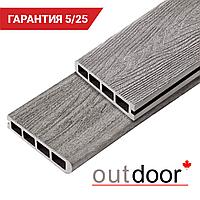 Террасная доска ДПК Outdoor 3D 150*25*4000 мм. завершающая HAVANA/ARIZONA GREY серая микс