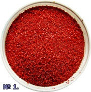 Песок цветной 0,4 мм (кварцевый) красный  1 кг, фото 1