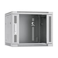 Cabeus SH-05F-9U60/60 Шкаф телекоммуникационный настенный 19" 9U 600x600x501mm (ШхГхВ) дверь стекло, цвет