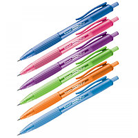 Ручка шариковая автоматическая Luxor "Micra X2", линия 0,5мм, синяя, корпус ассорти