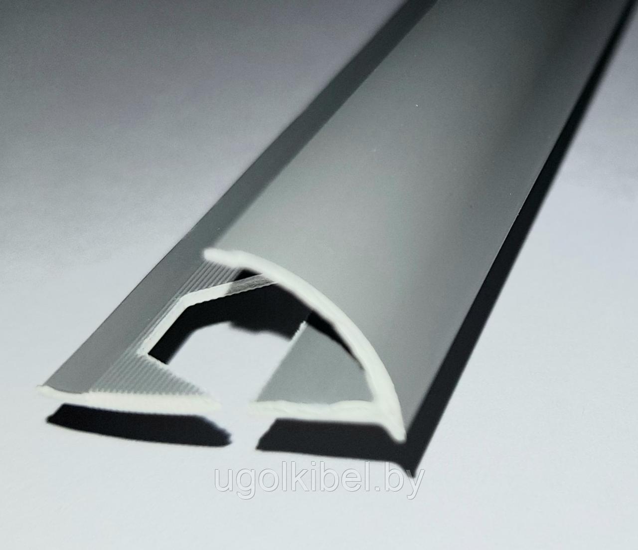 Уголок (раскладка) для плитки наружный ПВХ 8 мм., 2,5м. Серый - фото 1 - id-p215336678