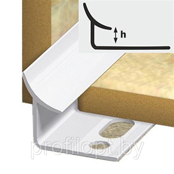 Уголок (раскладка) для плитки внутренний ПВХ 10 мм., 2,5м. Белый