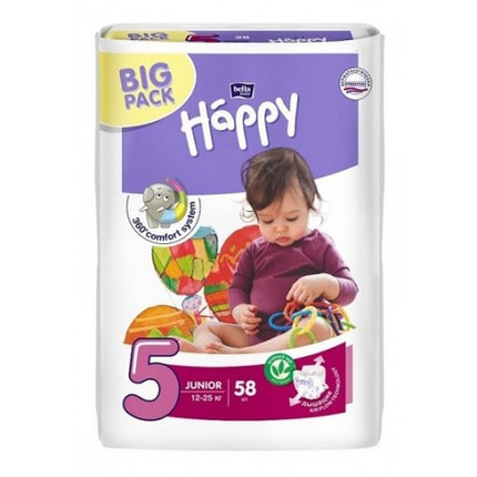 Подгузники для детей Bella Baby Happy Junior (12-25 кг., Размер 5, 58 шт.), фото 2