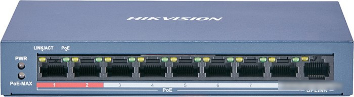 Неуправляемый коммутатор Hikvision DS-3E0109P-E/M(B) - фото 1 - id-p215338647