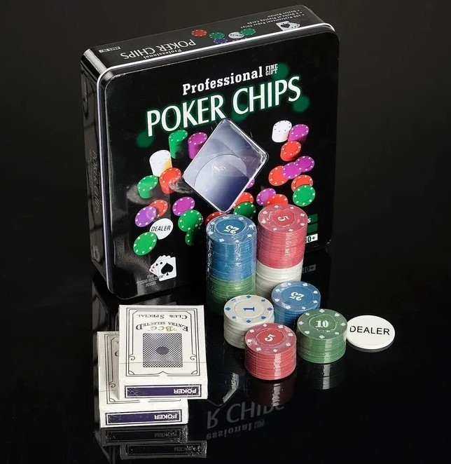 Набор для игры в покер "Professional Poker Chips", 100 фишек + 2 колоды карт - фото 4 - id-p215340593