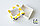 Коробка с прозрачным окном 100х100х30 Желто-черная (белое дно), фото 2