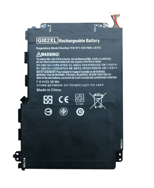 Аккумуляторная батарея GI02XL для ноутбука HP Pavilion X2 12-B096MS, Pavilion X2 12 - фото 1 - id-p215353066