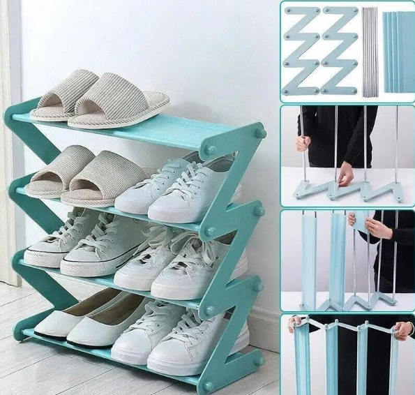 Органайзер для обуви 4 полки Shape Shoe rack | Стеллаж для хранения обуви | Стойка под обувь - фото 1 - id-p215353155