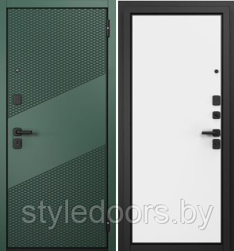 T4 TRUST ECO PP Черный муар металлик E-163 Авокадо/Е-100 Эмаль белоснежный 860*2050 R