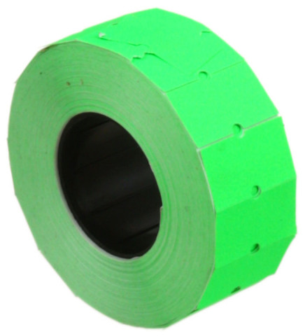 Этикет-лента однострочная 21*12 мм, 1000 шт., зеленая