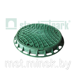 Люк канализационный полимерно-композитный Зеленый (до 3 т) - фото 1 - id-p30631499