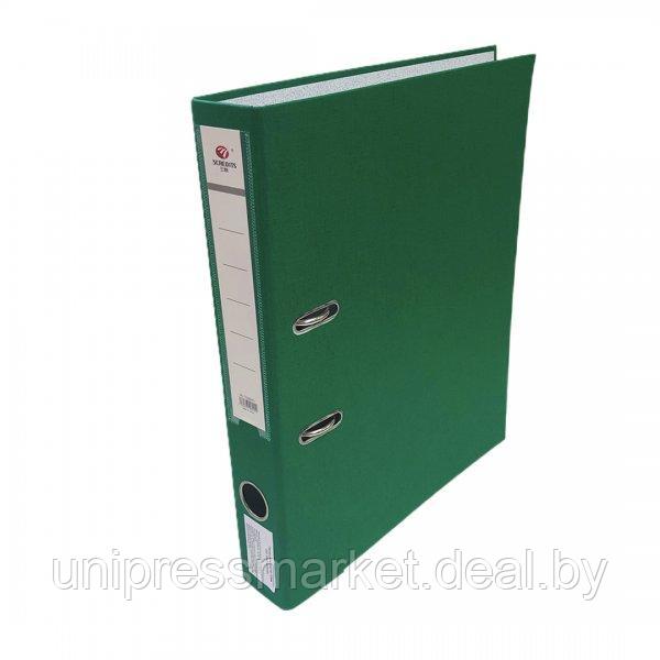Папка-регистратор  75мм  BR-1080 зеленая матовая, метал. уголки