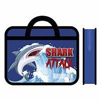 Папка детская А4 пластиковая с ручками ПМ-А4-25 SHARK ATTACK