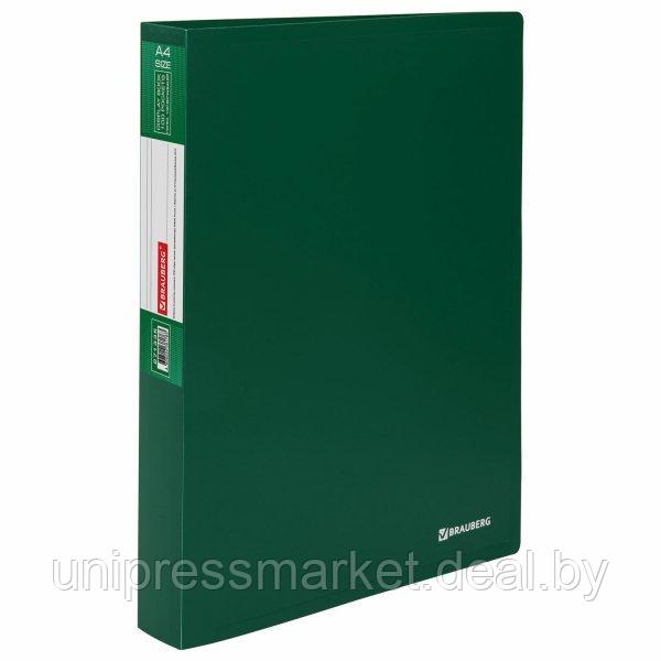 Папка-файл 100 листов, 0,8 мм, зеленая, BRAUBERG, 271335 - фото 1 - id-p200127389