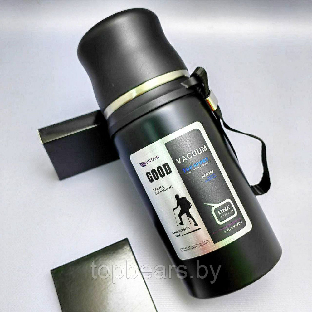 Термос вакуумный 600 мл. Vacuum Cup из нержавеющей стали, чашка, клапан - фото 8 - id-p215357870